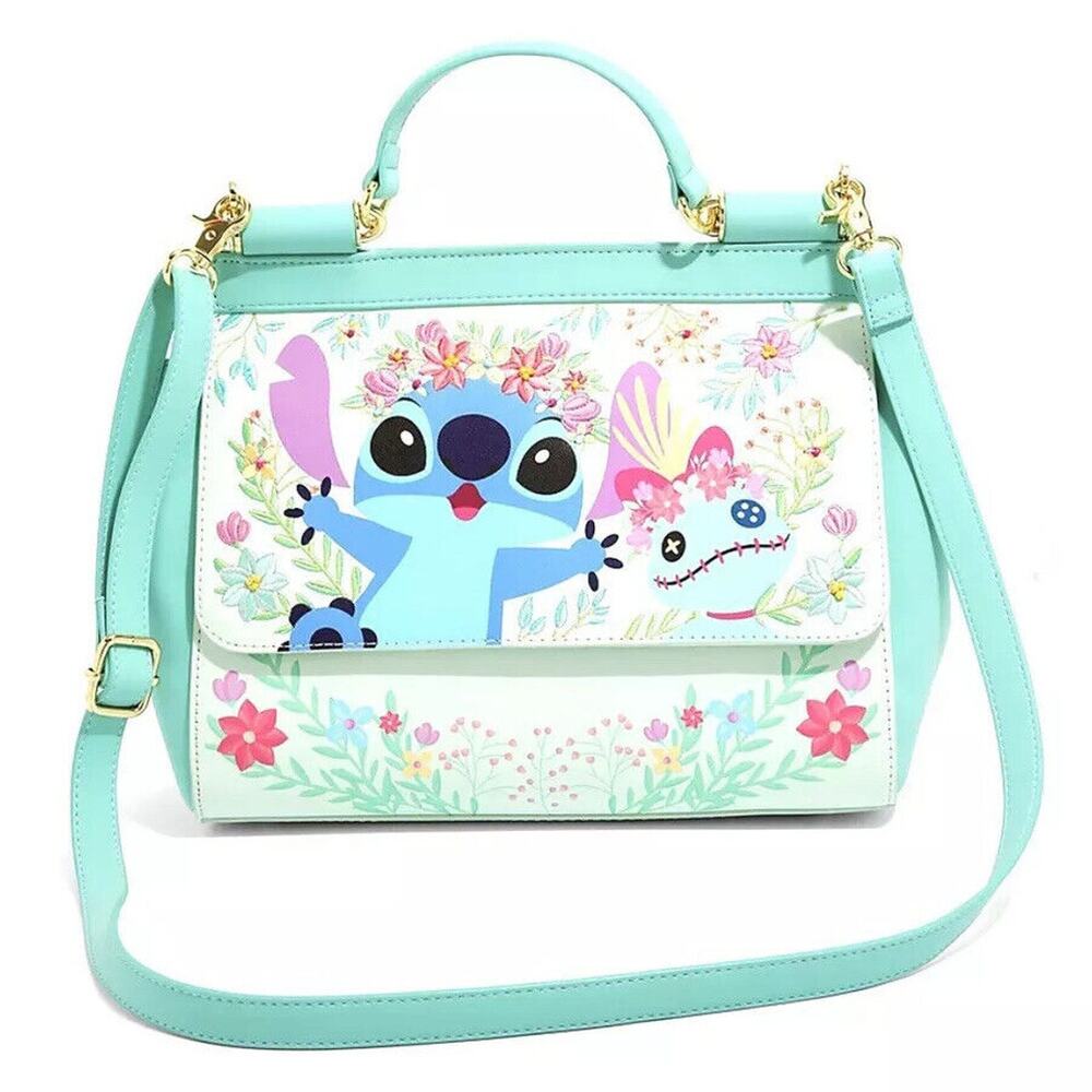 Loungefly Disney Lilo & Stitch Scrump Beach Flowers Hand Bag Satchel Crossbody